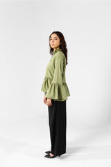 02-High-waisted tailored wide leg pants