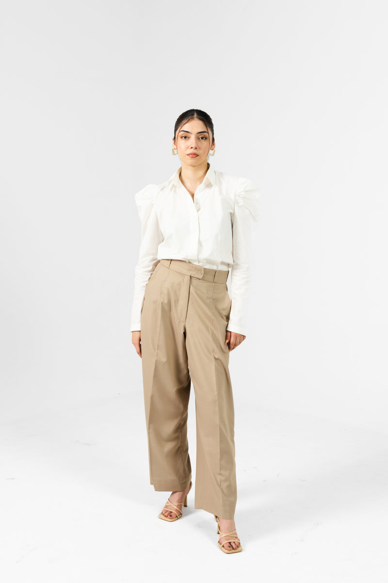 01-High-waisted tailored wide leg pants